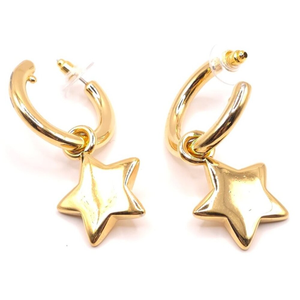 ✨ Celestial Star Hoop Earrings - Pure Golden Vibes ✨